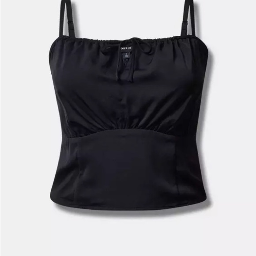 Torrid Satin Tie Front Sleeveless Crop Top Size 3